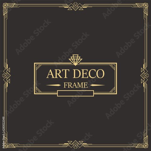 Art deco border and frame template.