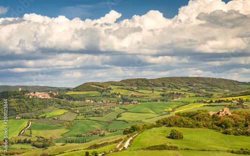 Landscape near Montepulciano town in Tuscany region of Italy  Europe.