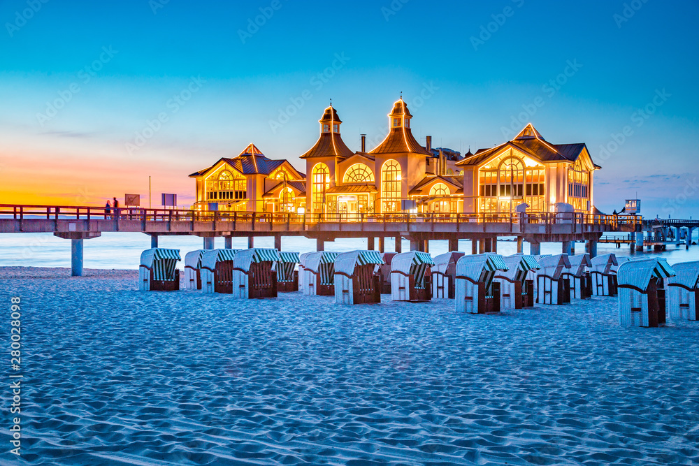 Sellin Pier at twilight, Baltic Sea, Germany