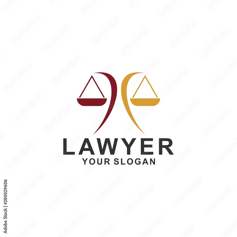 Fototapeta premium justice law logo design template. attorney logo with pillar and star shape illustration