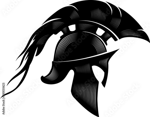 Spartan Helm Calligraphic