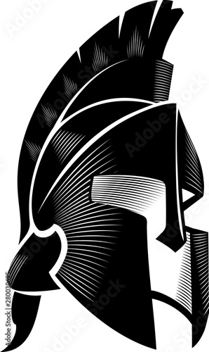 Fotografie Spartan Helm Calligraphic, Angled View