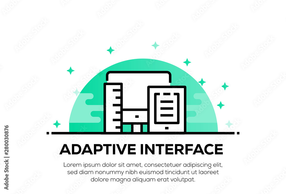 Naklejka premium ADAPTIVE INTERFACE ICON CONCEPT