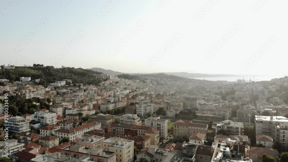 Drone aerial view of Ancona Italy,4k Drone aerial view of Ancona Italy,4k