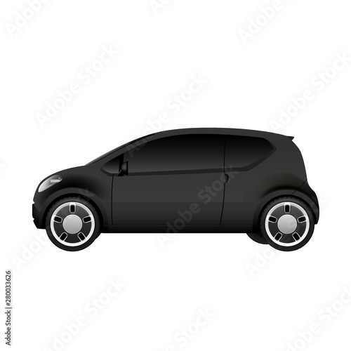 Small Black Electric City Car