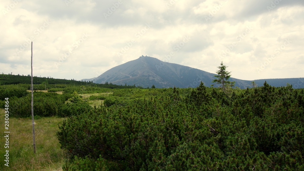 Fototapeta premium Landscape with mountains and clouds