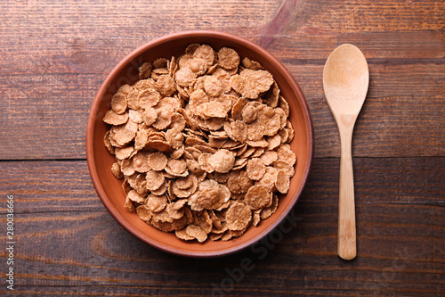 Fotografie dry cereal flakes