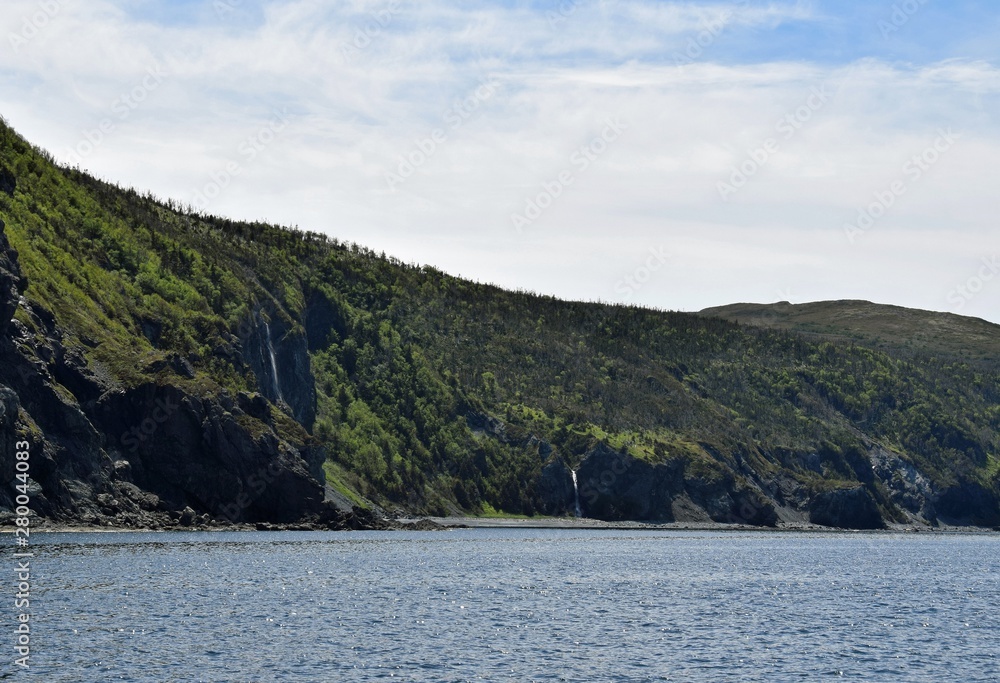 shoreline  along the Bonne Bay in the Gros Morne National Park, Newfoundland and Labrador Canada
