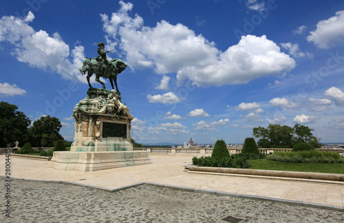 Monument to Eugene of Savoy near the Royal Palace of Budapest in Hungary