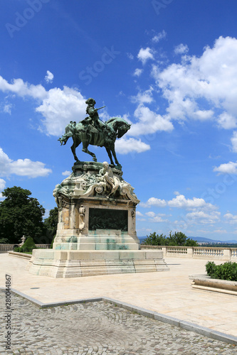 Monument to Eugene of Savoy near the Royal Palace of Budapest in Hungary