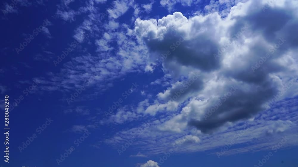 White clouds and blue sky, timelapse White clouds and blue sky, timelapse