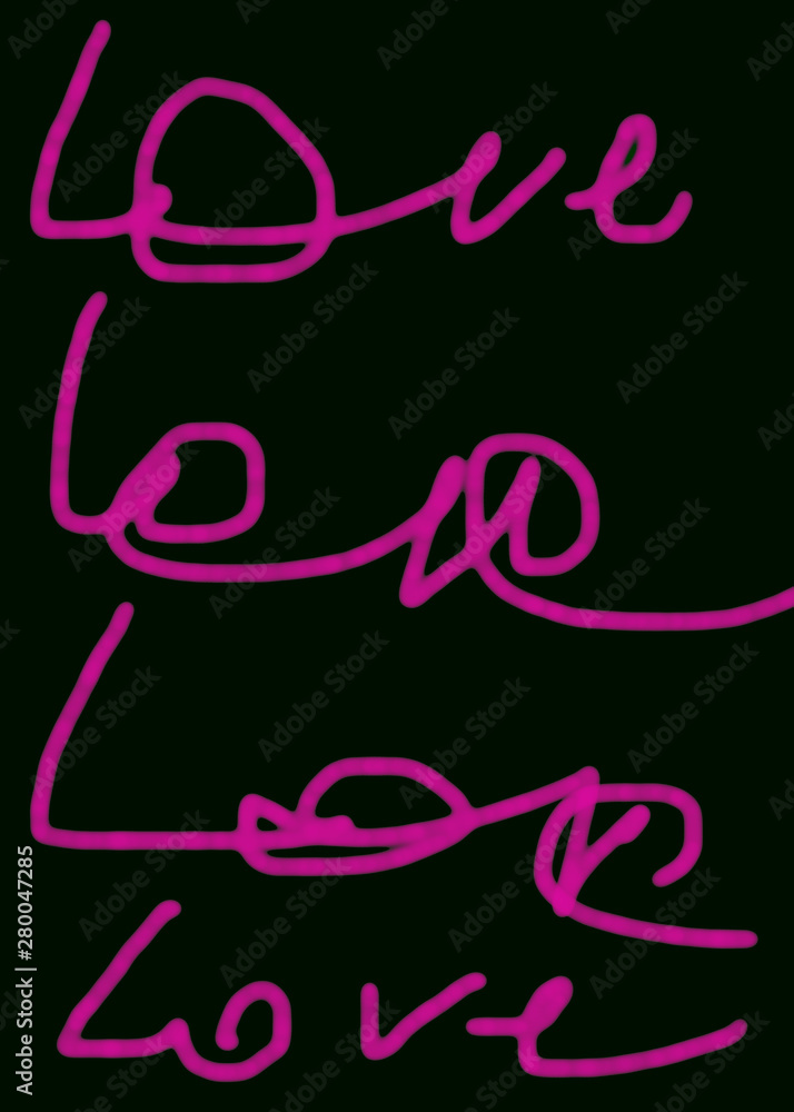 Obraz premium Love words background