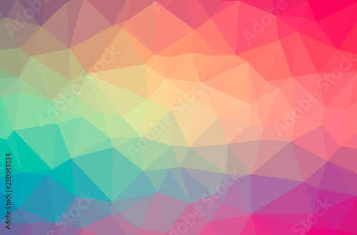 Illustration of abstract low poly red horizontal background.