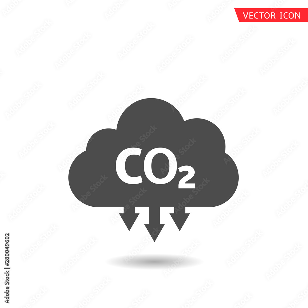 CO2 cloud icon CO2 cloud icon