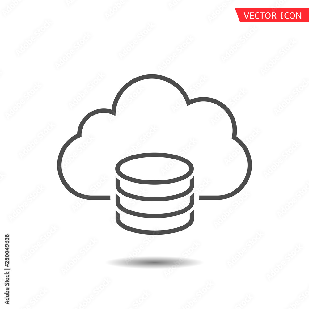 Database cloud icon Database cloud icon