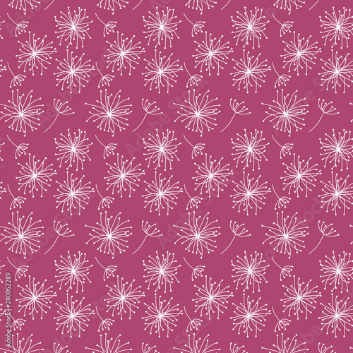 seamless background with dandelions