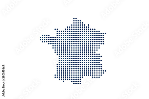 France Dot Map. Digital concept. Vector Design