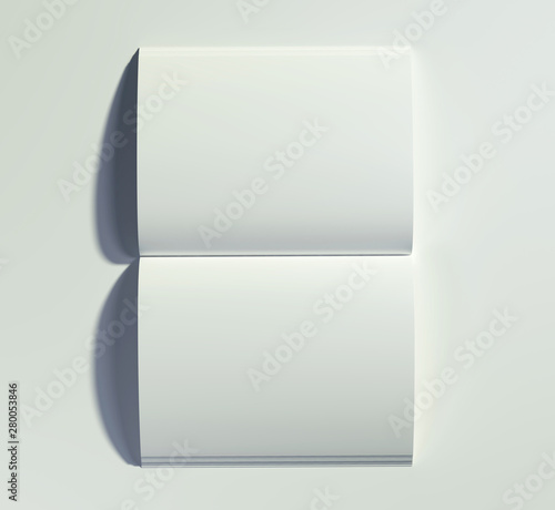 Magazine Album Spread Mockup Template 3d Render