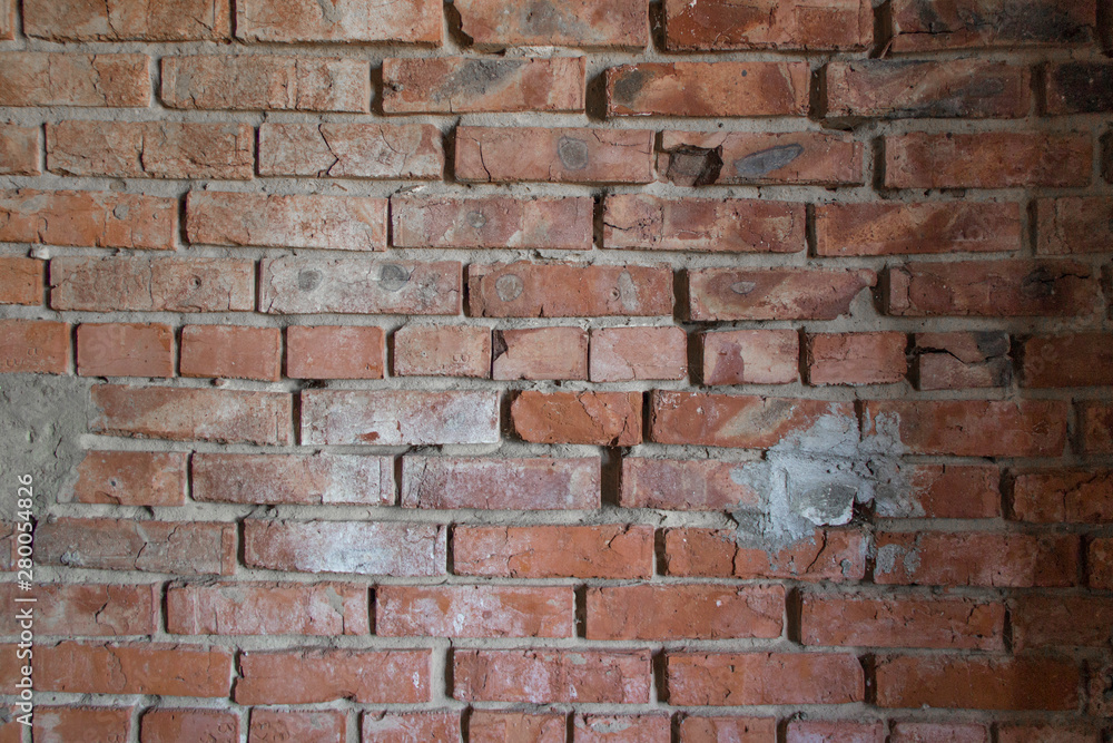 The structure of the old brickwork. Wall, background The structure of the old brickwork. Wall, background