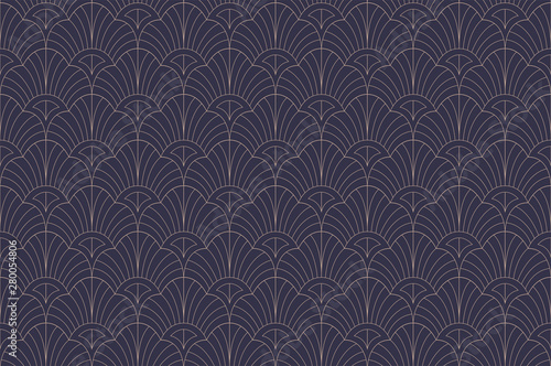 Elegant art nouveau seamless pattern. Abstract minimalist background. Geometric art deco texture.