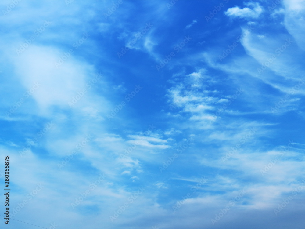 Blue sky with clouds abstraction background