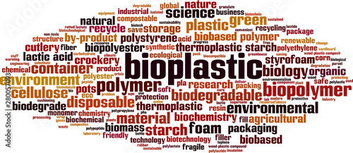 Bioplastic word cloud