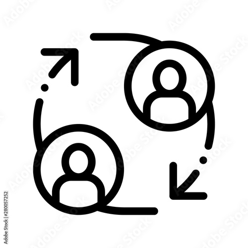 Volunteers Support Person Vector Thin Line Icon. Volunteers Support, Help Charitable Organizations Linear Pictogram. , People Silhouette Blood Donor, Humanitarian Aid Contour Illustration