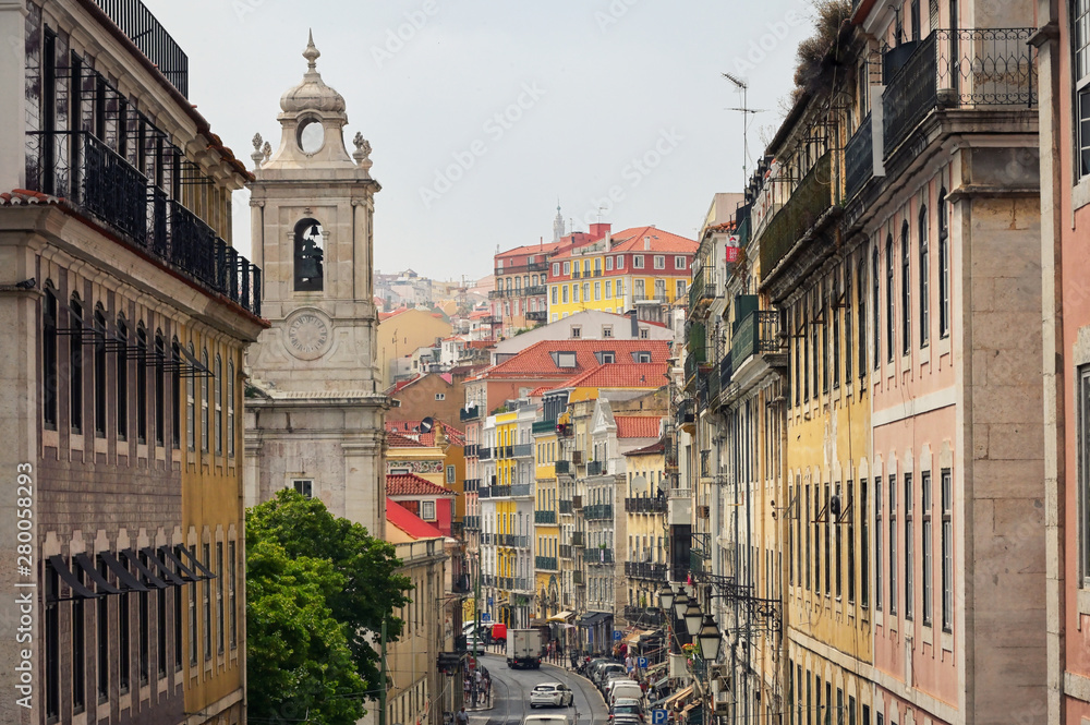 Old Lisbon street and buildings