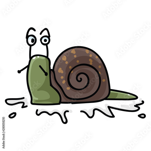 Cute garden snail character cartoon vector illustration motif set. Hand drawn isolated yard wildlife elements clipart for nature blog, slimy bug graphic, escargot web buttons.