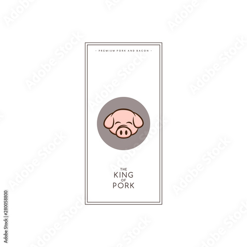 premium grilled pork restaurant flyer poster theme vector