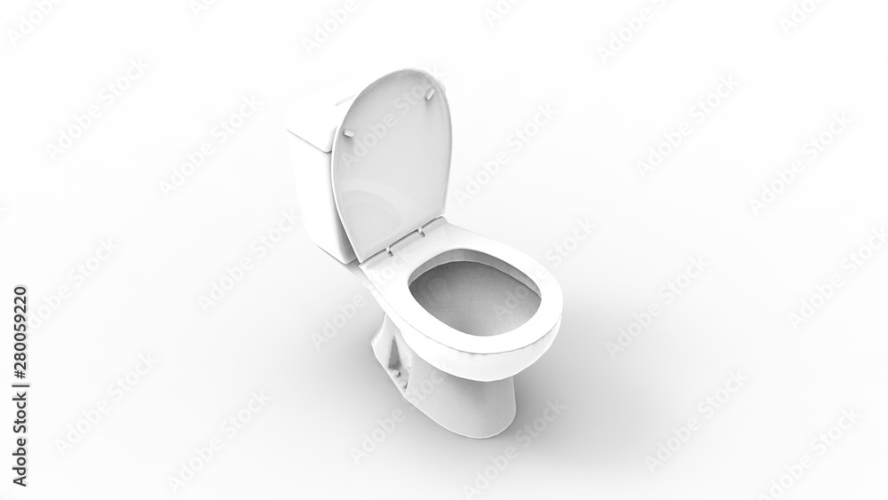 3d rendering of a toilet isolated in white studio background 3d rendering of a toilet isolated in white studio background