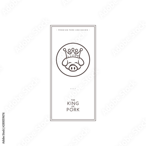 premium grilled pork restaurant flyer poster theme vector