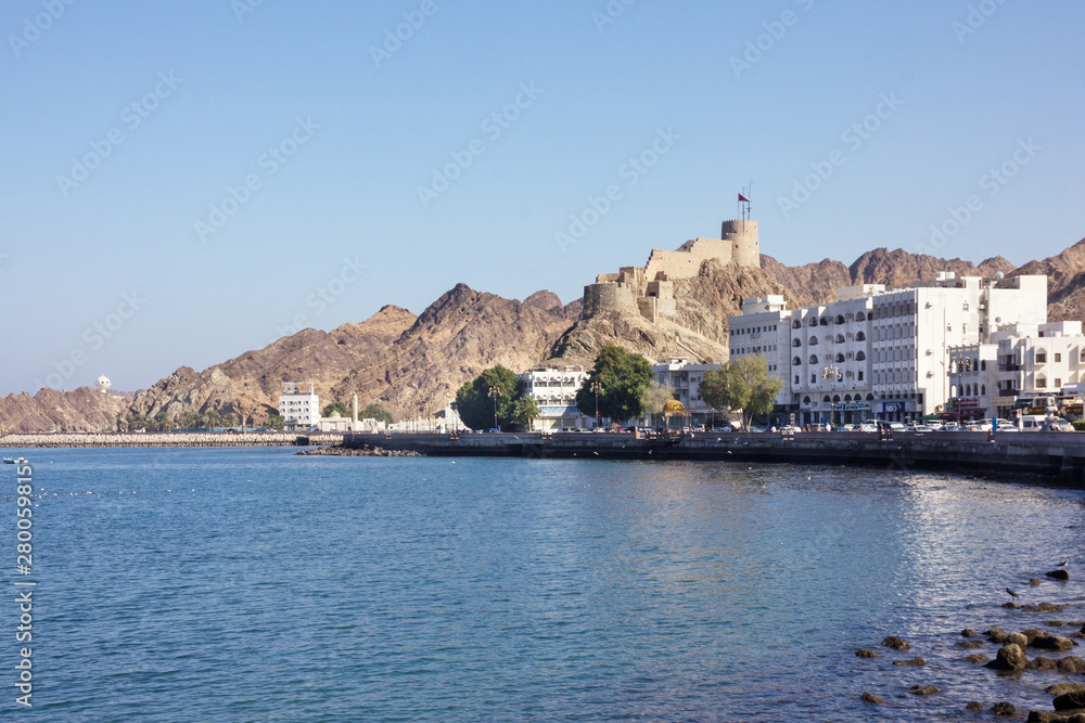Muscat, Oman, sea front view.
