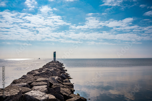 breakwater in the sea photo