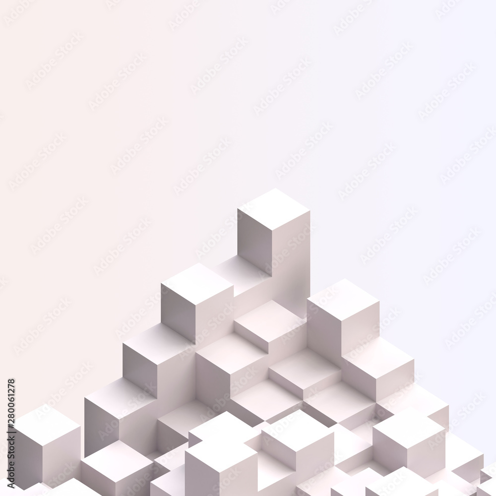 Abstract Geometry Level Deoration Corner 3d Render Abstract Geometry Level Deoration Corner 3d Render