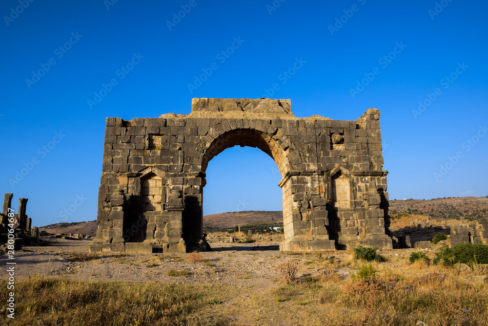 arch of triumph volubilis meknes morocco