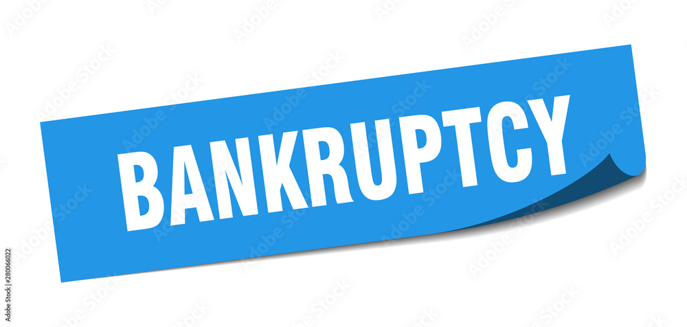 bankruptcy sticker. bankruptcy square isolated sign. bankruptcy