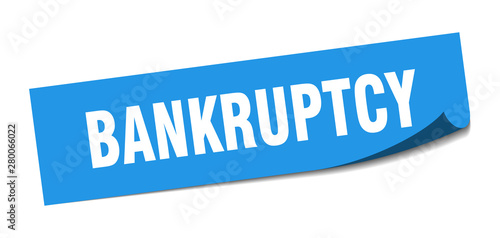 bankruptcy sticker. bankruptcy square isolated sign. bankruptcy