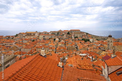 Dubrovnik town  Croatia. Ancient city panorama.