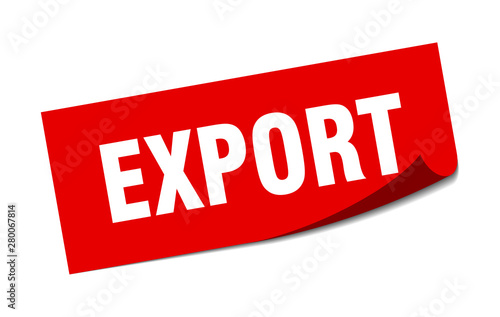 export sticker. export square isolated sign. export