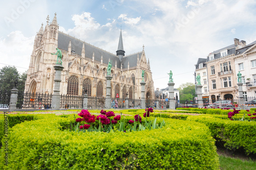 Square of Petit Sablon in Brussels, Belgium