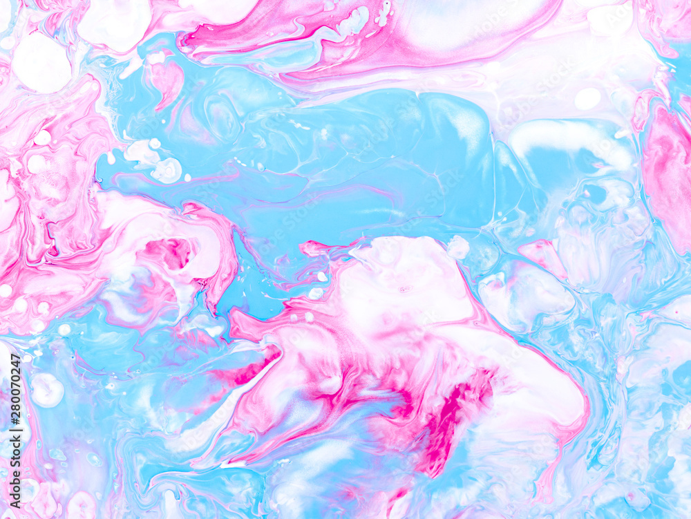 Fototapeta premium Pink and blue creative abstract painting background.