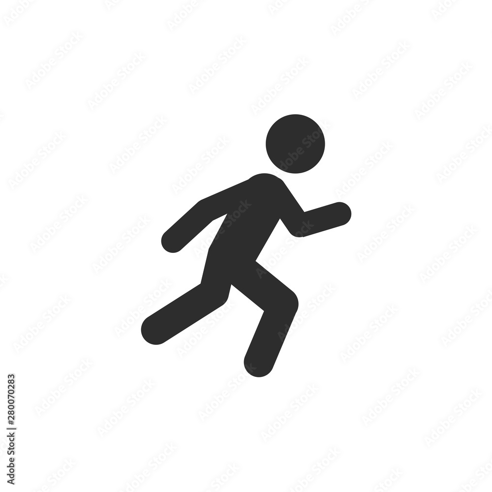 Walk icon template color editable. Walk symbol vector sign isolated on white background. Simple logo vector illustration for graphic and web design.