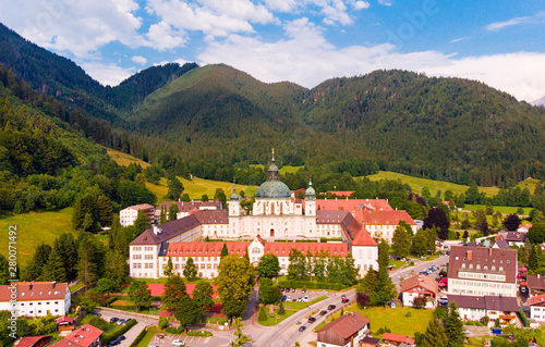 Ettal Abbey Austria Bavaria aerial view  photo