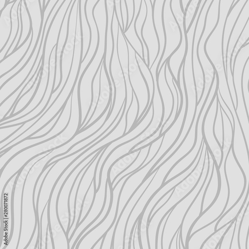 Hand drawn tangled pattern with waves. Monochrome universal texture. Abstract background. Doodle for your design. Black and white illustration