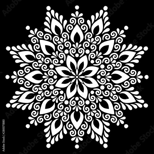 Pattern mandala white stencil doodles sketch