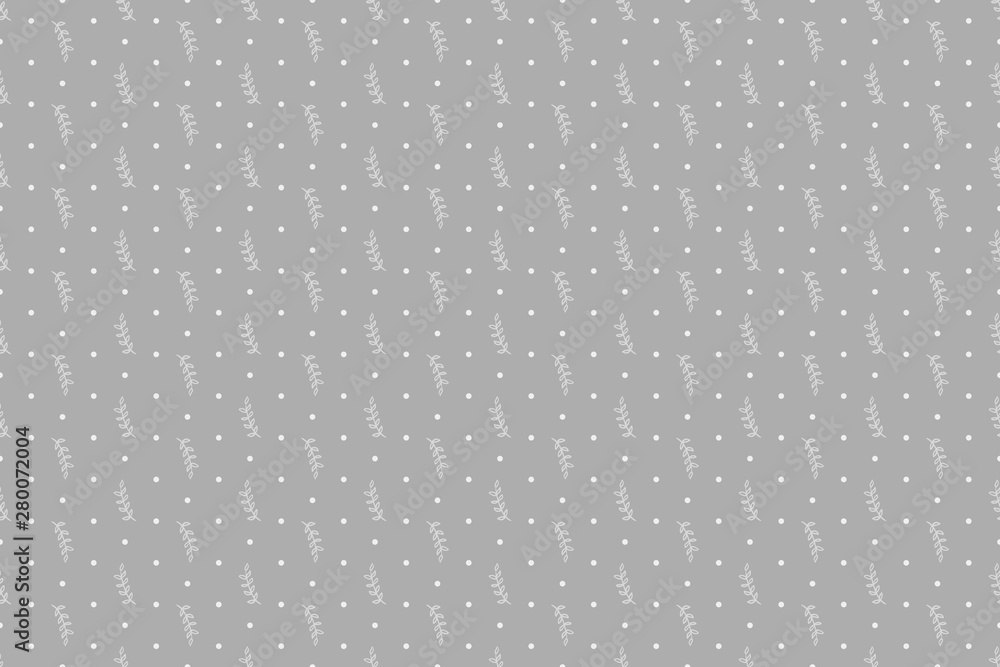 Seamless pattern with branches and dots. Abstract background. Print for polygraphy, posters, shirts and textiles. Doodle for design. Black and white illustration Seamless pattern with branches and dots. Abstract background. Print for polygraphy, posters, shirts and textiles. Doodle for design. Black and white illustration