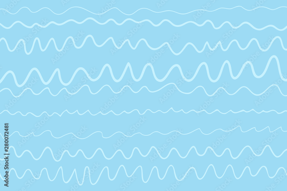 Wavy sea wallpaper. Abstract waved nautical background. Colored pattern with waves. Doodle for your design Wavy sea wallpaper. Abstract waved nautical background. Colored pattern with waves. Doodle for your design