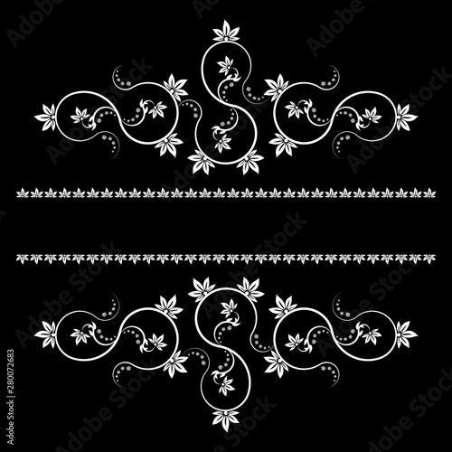 Frame with monograms for design and decorate.