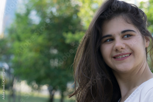 Portret of young girl, makeup